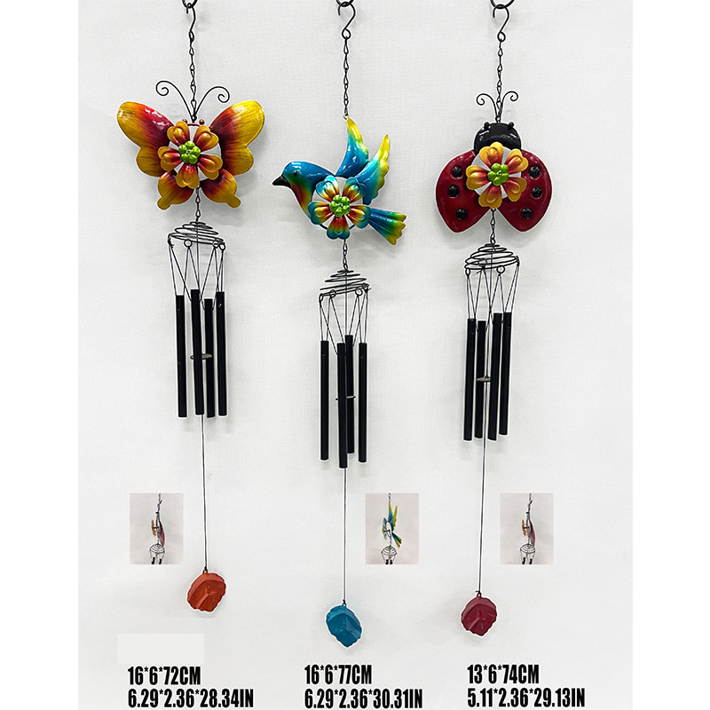 Metal butterfly wind bell