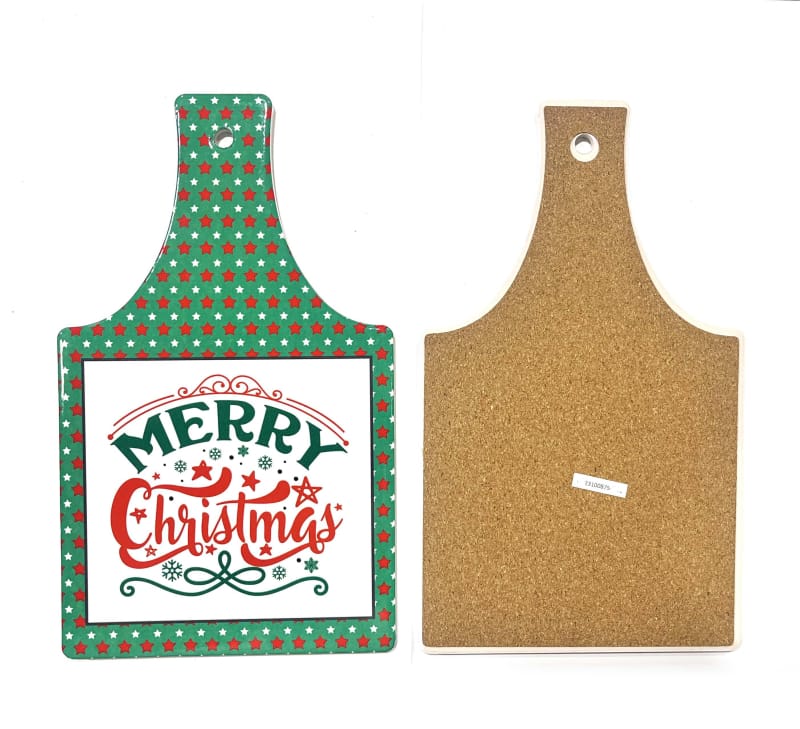 Cheerful Hot Stamping Christmas Coasters for Kitchen or Bar Use