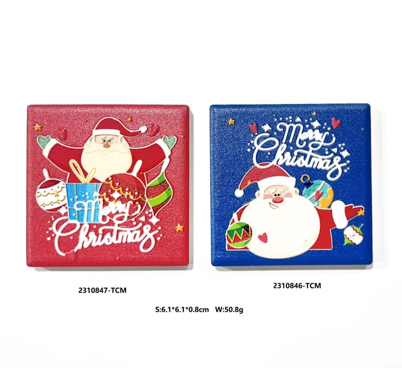 Handcrafted Hot Stamping Christmas Coasters for Home Use