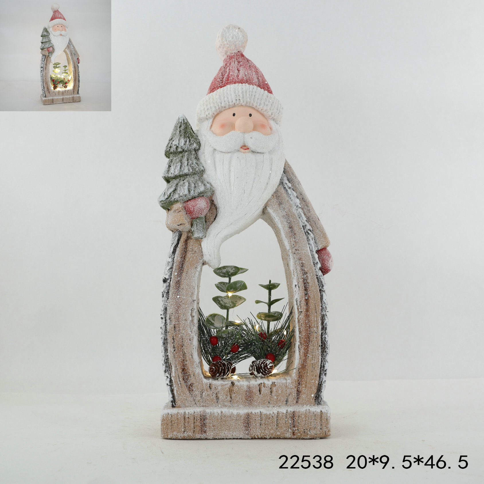 Enhance the festive atmosphere with handmade wooden luminous Christmas decorations