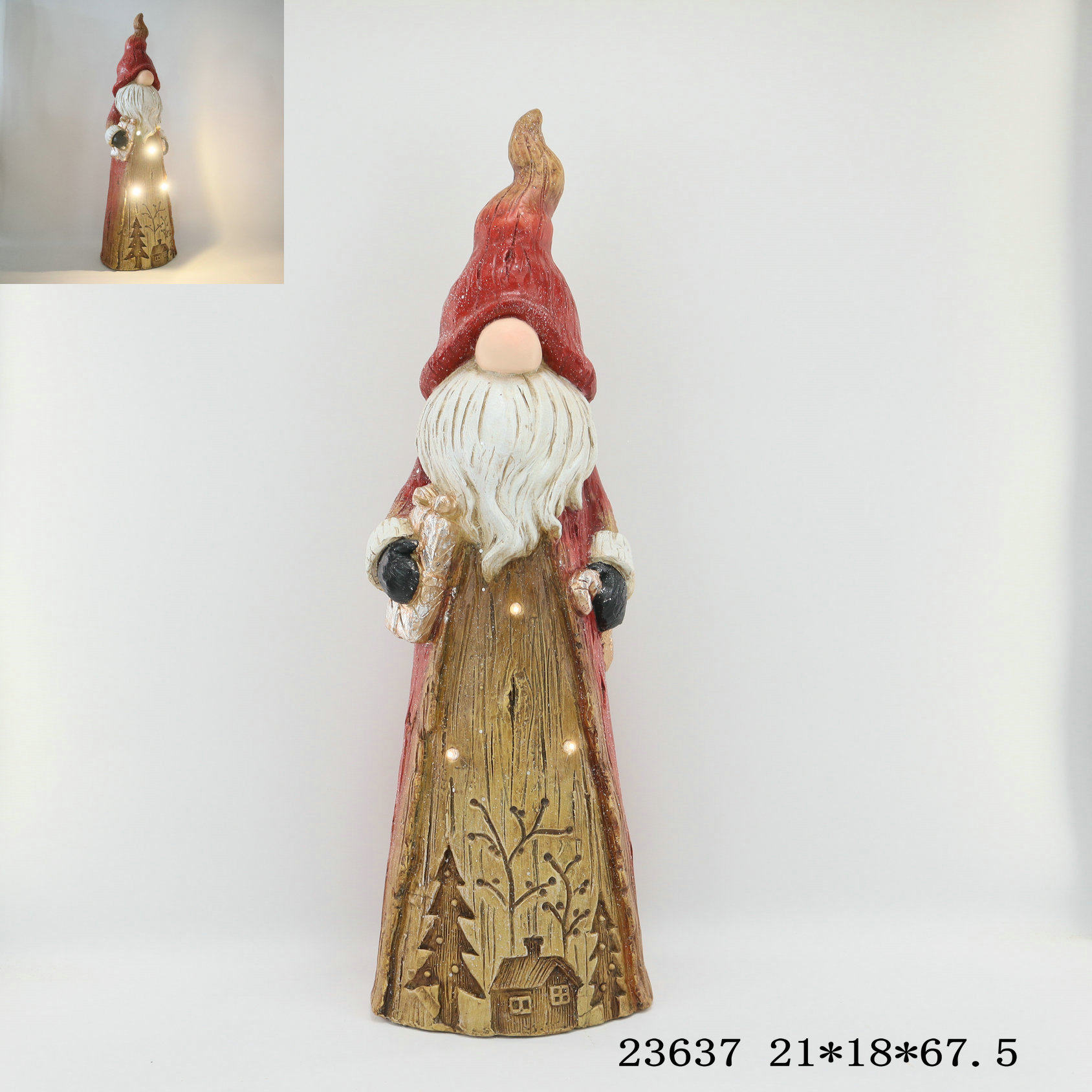 Festive Radiance Wooden Glowing Ornaments for Christmas