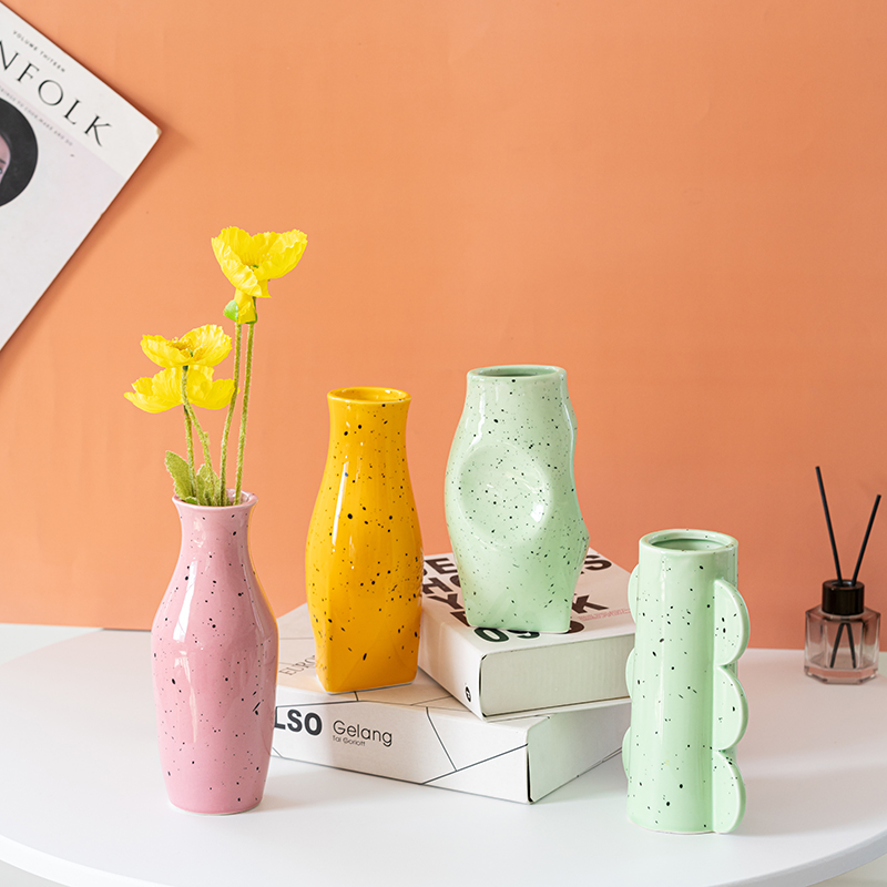 Artistic Multicolored Ceramic Vase A Creative Floral Showcase